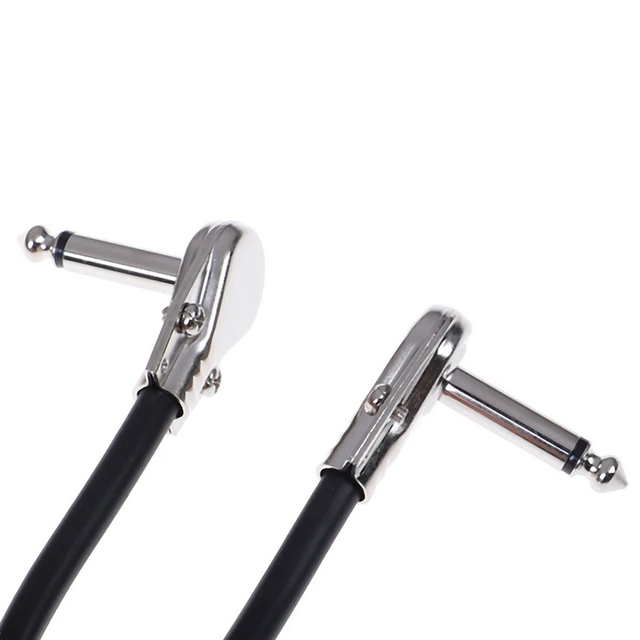 Gambar produk WORLDSTAGE Kabel Pedal Gitar L Shape Right Angle 6.35mm 15cm - CBC-31