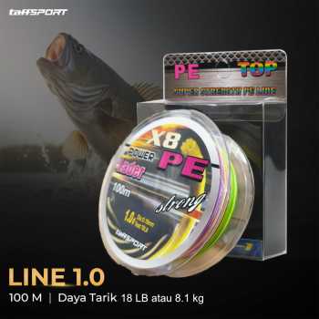 TaffSPORT Senar Tali Pancing PE Braided Fishing Line 100M - X8