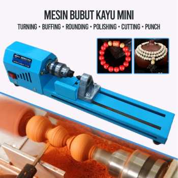 Gambar produk DRUN Mesin Bubut Kayu Mini Lathe Beads Woodworking 150W - X707