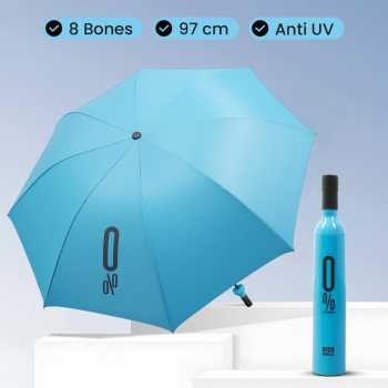 Deco Payung Lipat Buka Tutup Manual Desain Botol Wine Anti UV 97cm - YS06