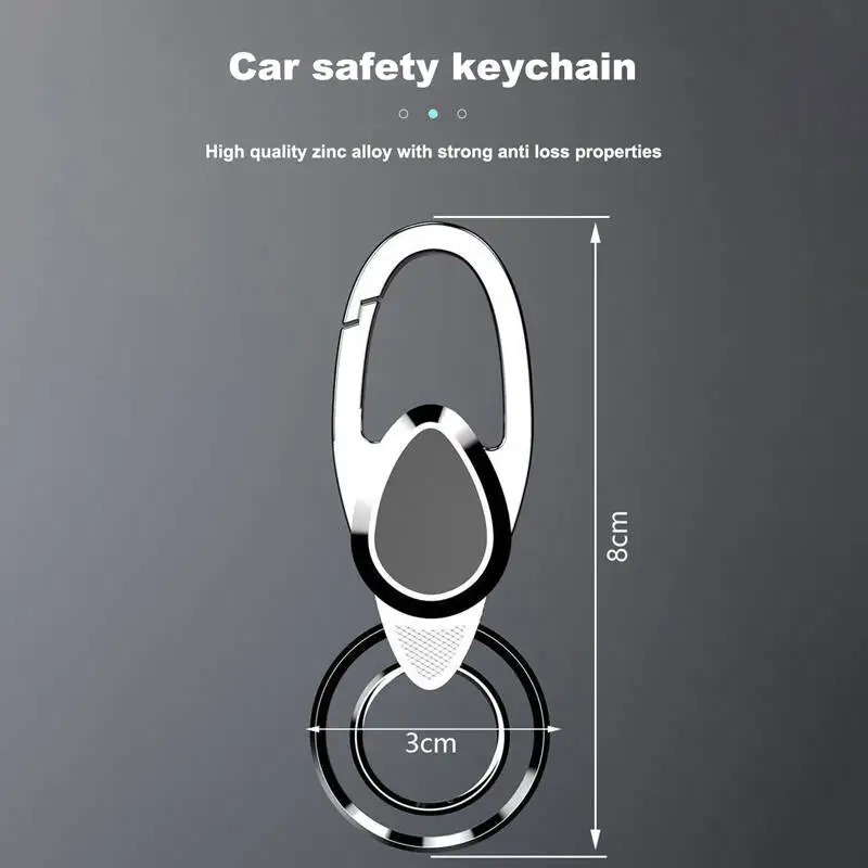 Gambar produk MEN-S Karabiner Gantungan Kunci Zinc Alloy Double Ring Carabiner - SN-27