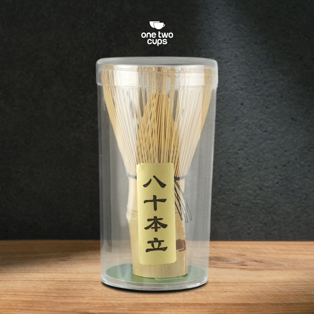 Gambar produk One Two Cups Chasen Bamboo Matcha Whisk Pengaduk Teh Jepang 76 Tangkai - 7276