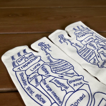 Gambar produk UG Kaos Kaki Pijat Seratus Titik Akupuntur Plantar Meridian Socks Pria - UKK2