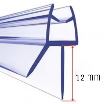 Gambar produk Villy Seal Strip Penutup Celah Pintu Kaca Kamar Mandi Tebal 4-6mm 50cm 12mm - V50