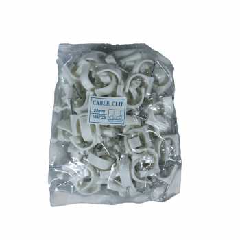 Gambar produk Taffware Klip Kabel Cable Clip Round Wire Management Electrical 100PCS 22mm - YQ801