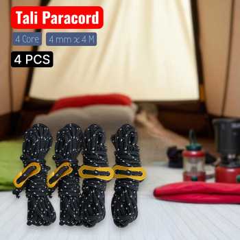 YEAHMAT Tali Paracord Tenda Camping Adventure Windproof 4mmx4M 4 PCS - YG148