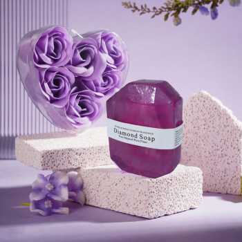 Gambar produk Biutte.co Sabun Mandi Lavender Diamond Soap 90gr Lavender - WB903
