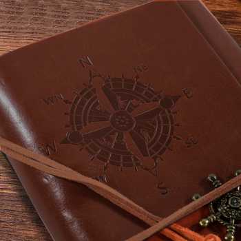 Gambar produk Toddi Buku Catatan Binder Kulit Notebook Retro Pirate Compass - ZB045