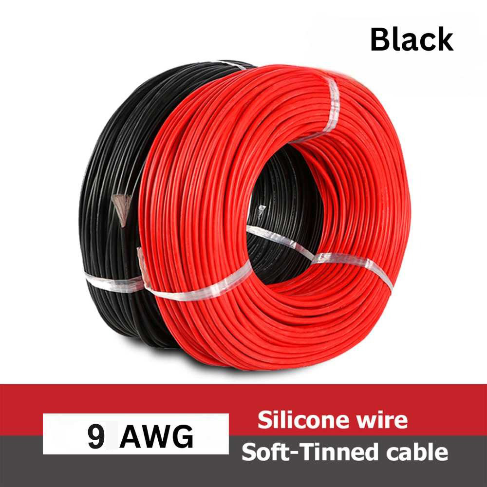 ALLWELL Kabel AWG Silicone Extra Soft Temperature Resistant Wire 1M 9 AWG - MU-5 Gambar produk ALLWELL Kabel AWG Silicone Extra Soft Temperature Resistant Wire 1M 9 AWG - MU-5