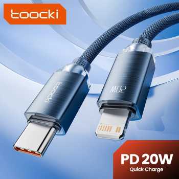 Toocki Kabel Data Type C to Lightning Fast Charging Braided 20W 1M - TXCTL-SJ03