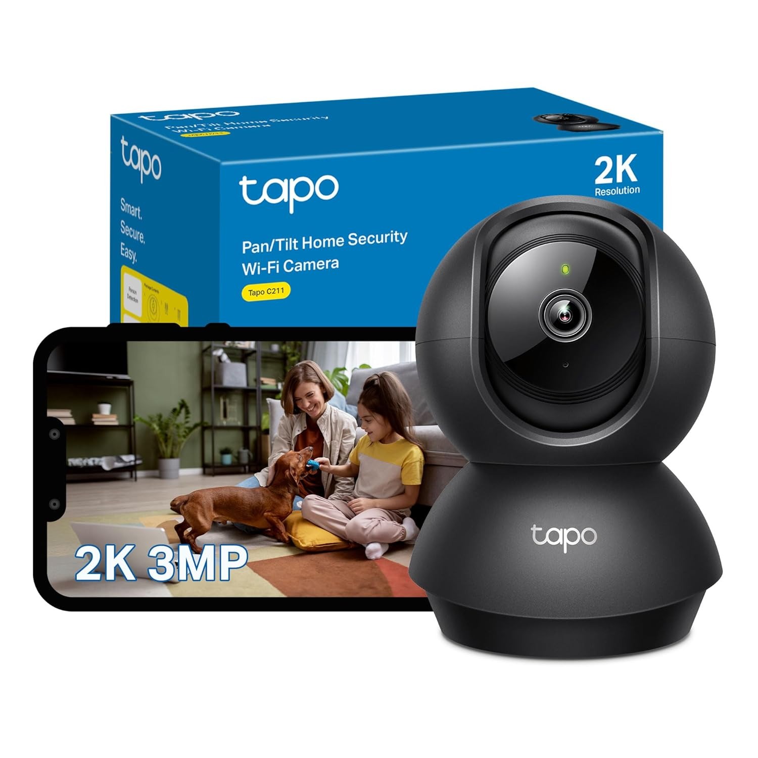 Gambar produk TP-LINK WiFi Camera CCTV Security Cam Pan/Tilt 2 Way Audio 2K - Tapo C211