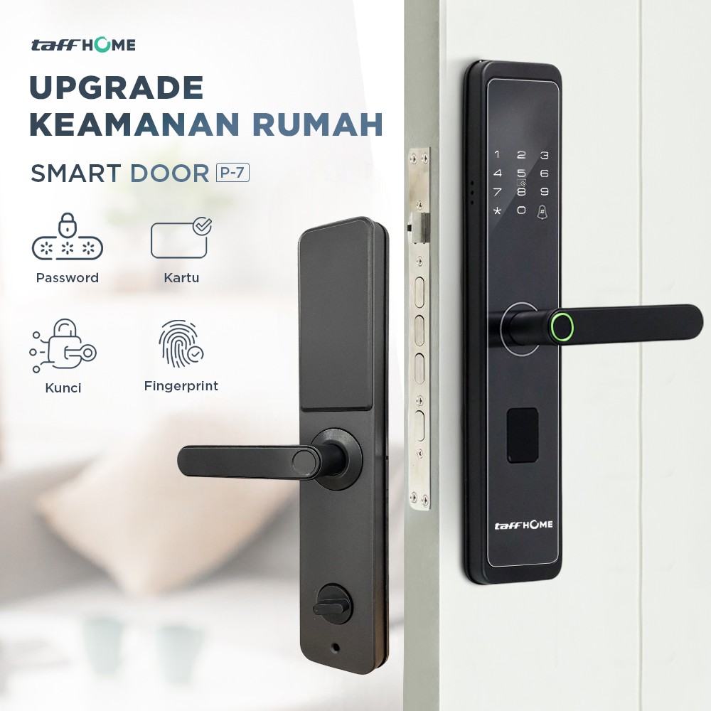 Gambar produk TaffHOME Smart Door Lock Fingerprint Password Card Alarm - P-7