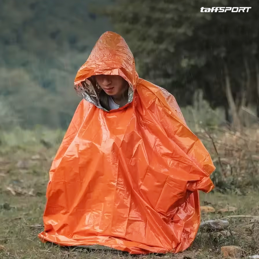 Gambar produk TaffSPORT Jas Hujan Portable Disposable Raincoat Poncho PE All Size - Jn62