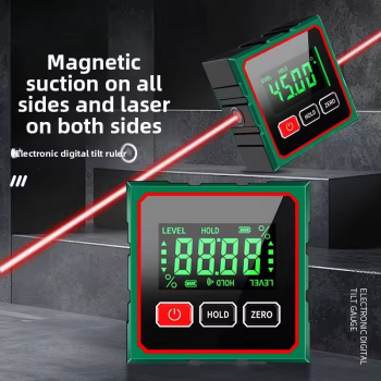 Gambar produk Shunmaii Inclinometer Digital Alat Ukur Kemiringan Magnetik with Laser - JC100
