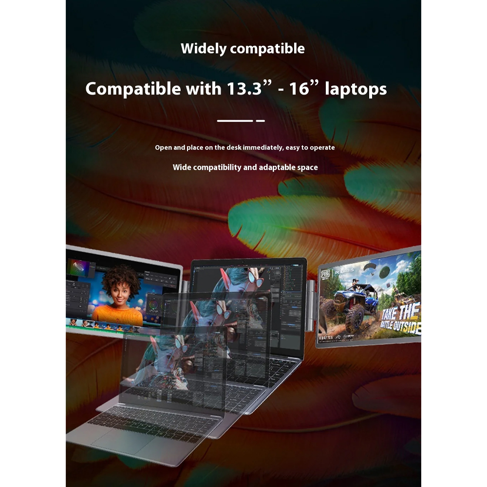Gambar produk Rospider Portable Monitor Dual Screen Extender 14 Inch IPS FHD - HYX-B90D