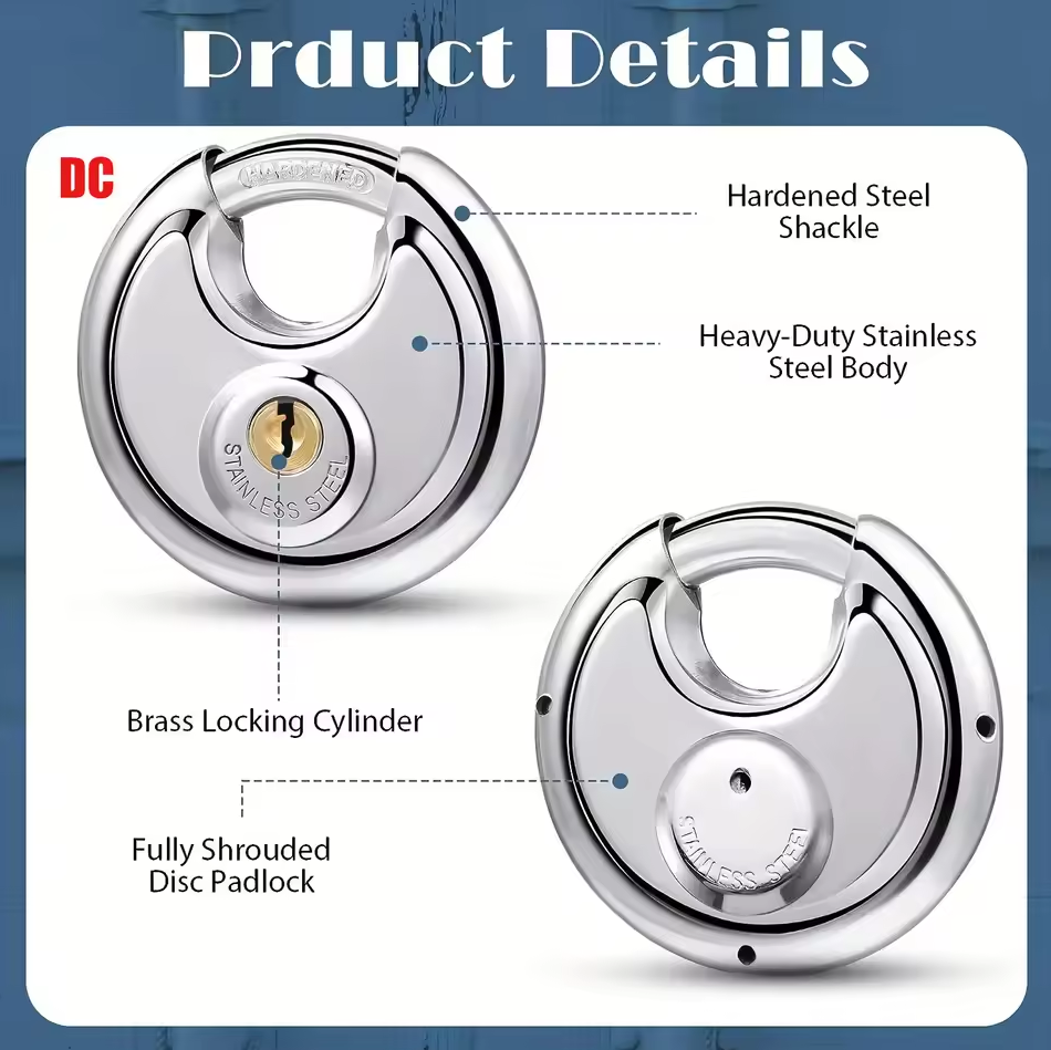 Gambar produk LIEBAO Gembok Pintu Rumah Anti Maling House Padlock Hardened 60mm - LB-060