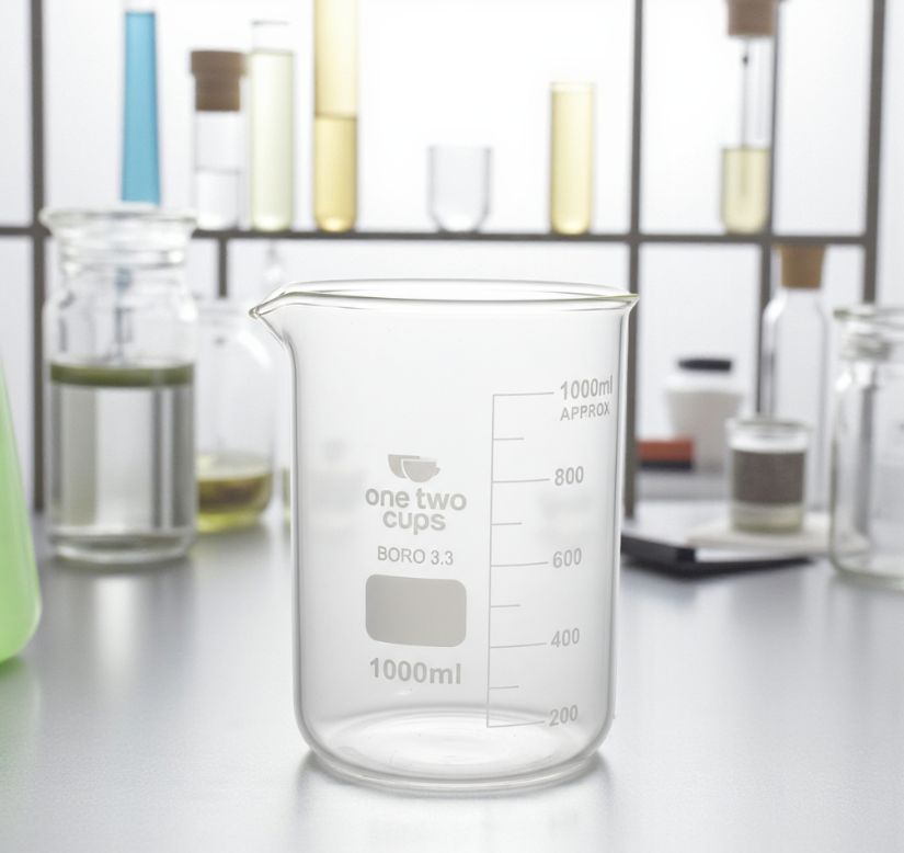 Gambar produk One Two Cups Gelas Ukur Lab Kimia Multifungsi Borosilicate Glass 1000ml - GG-17