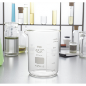 Gambar produk One Two Cups Gelas Ukur Lab Kimia Multifungsi Borosilicate Glass 1000ml - GG-17