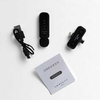 Gambar produk SEIKEN Mikrofon Wireless Clip On Microphone Lightning Type C Plug 1 Microphone - N1