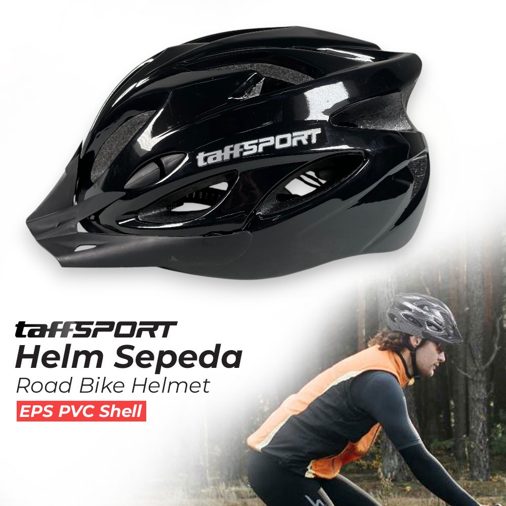 Gambar produk TaffSPORT Helm Sepeda Bicycle Road Bike Helmet EPS PVC 18 Air Vent - WX022