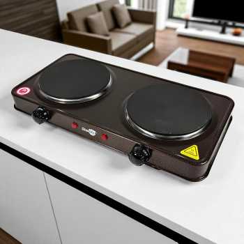 Gambar produk STARLUX Kompor Listrik 2 Tungku Electric Furnace Dual Hot Plate 2000W - SHP-5814