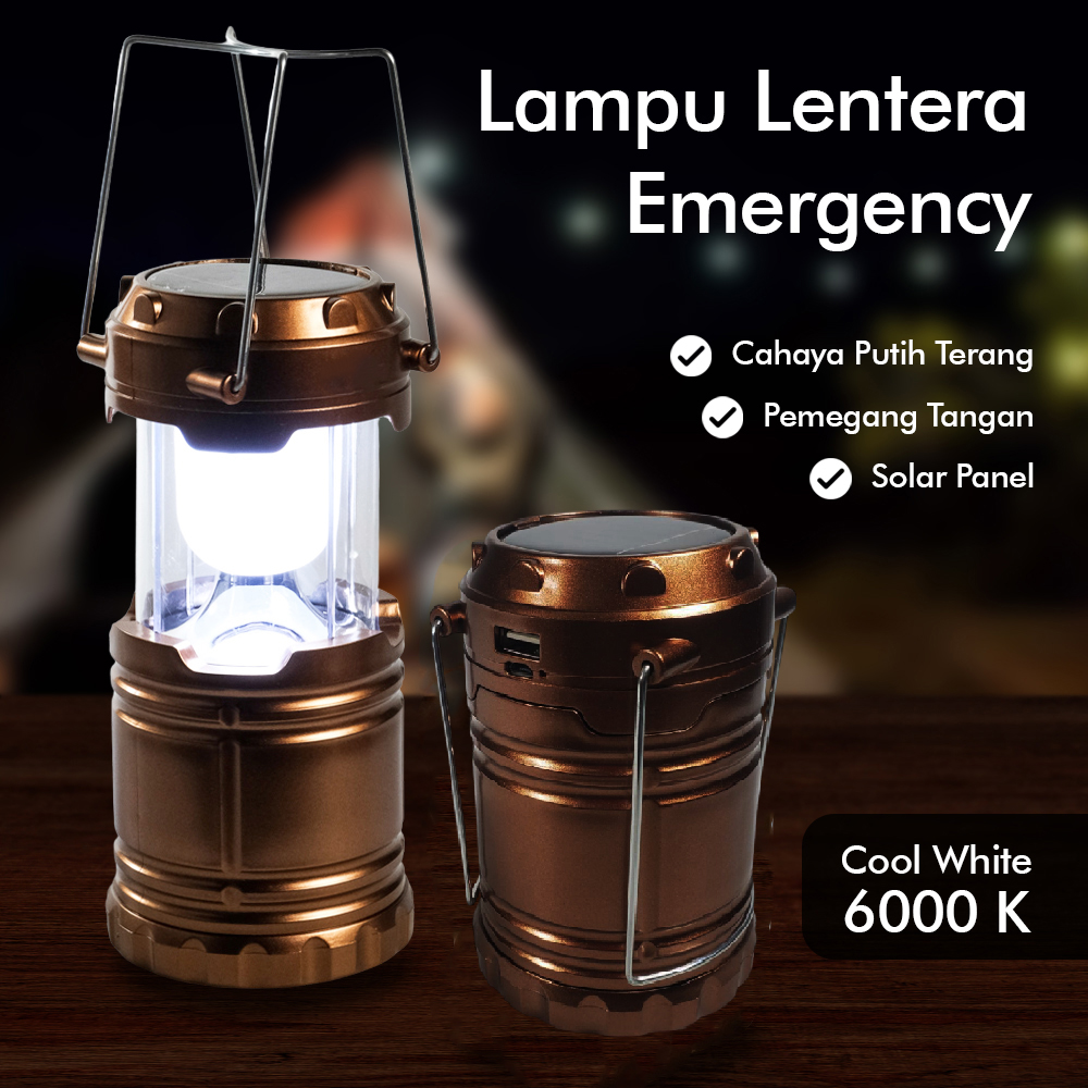 Gambar produk Firehong Lampu Lentera USB Emergency Camping Tenaga Solar 12W - G-85
