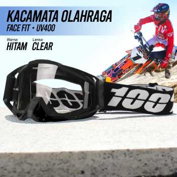 TaffSPORT Kacamata Helm Motor Goggles UV400 Protection Windproof - UV400