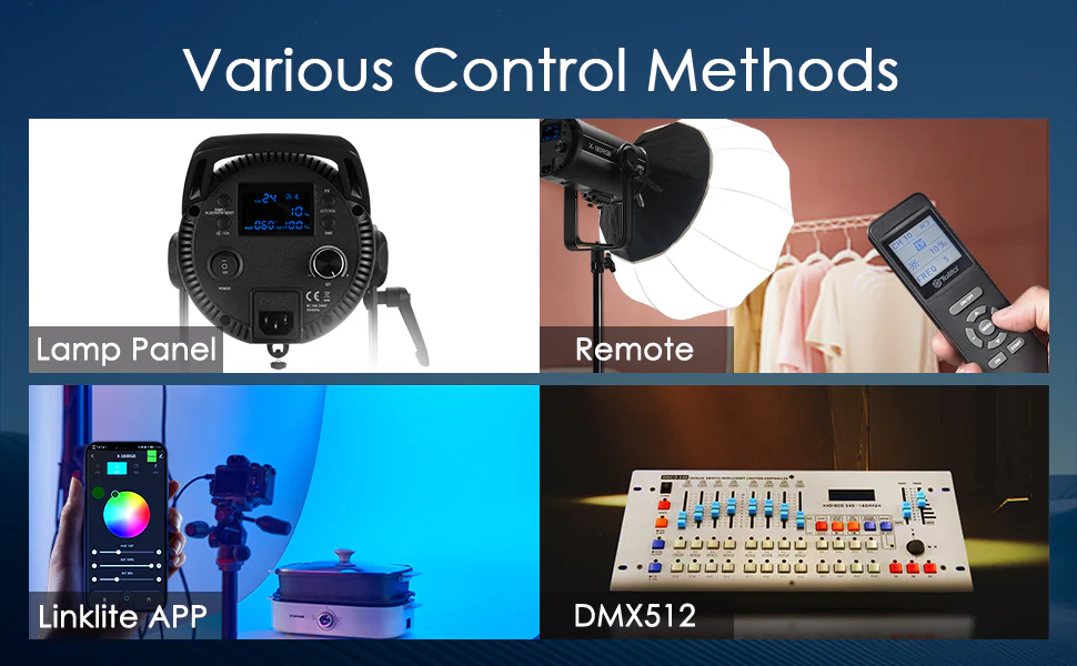 Gambar produk Tolifo Lampu Video LED RGB COB Video Light 180W 6500K - X-180RGB