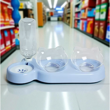 LINQOR Tempat Makan Minum Hewan Pet Feeders Elevated Feeding Drinking - L4