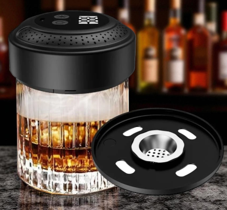 Gambar produk ARKADIA Alat Pengasap Elektrik Whisky Cocktail Smoker Kit With LED RGB - KZ-39