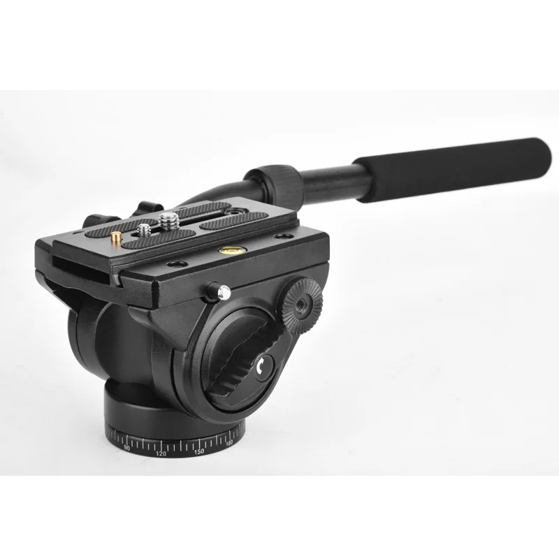 Gambar produk QZSD Gimbal Hidrolik Damping Tripod Pan-Tilt Head DSLR Aluminium Alloy - Q90