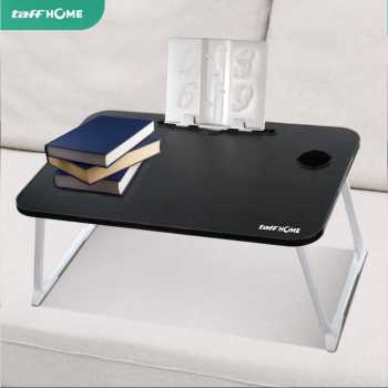 TaffHOME Meja Lipat Laptop Foldable Bed Table with Drawer Cup Holder 70x48cm - BO-67 Gambar produk TaffHOME Meja Lipat Laptop Foldable Bed Table with Drawer Cup Holder 70x48cm - BO-67