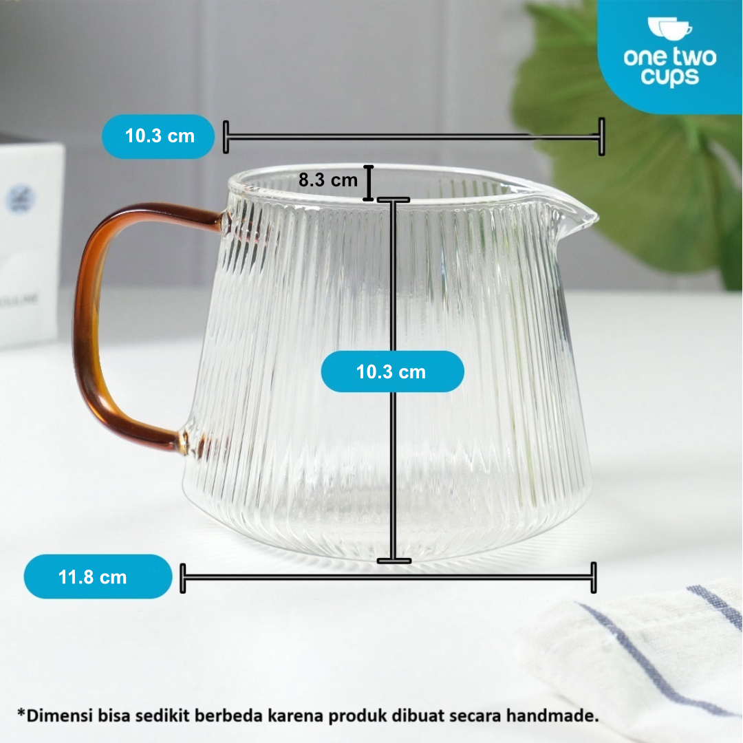 Gambar produk One Two Cups Coffee Server V60 Drip Pour Over Borosilicate Glass 500ml - SPA865