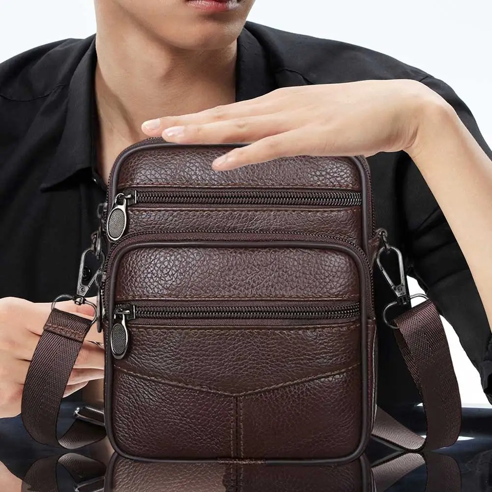 Gambar produk SAKUCI Tas Selempang Pria Kulit PU Leather Shoulder Crossbody Bag - S18