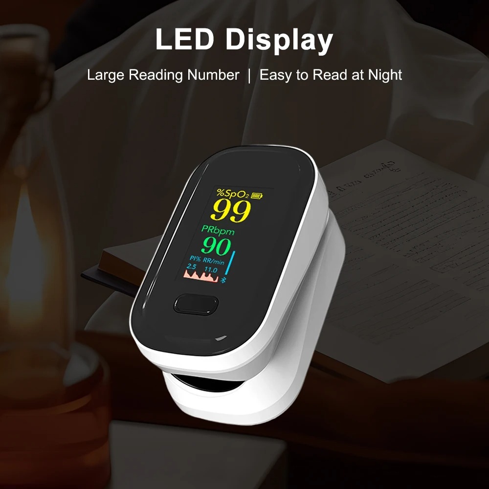 Gambar produk RESOXY Fingertip Pulse Oximeter Alat Ukur Saturasi Oksigen Darah TFT - YK-80A