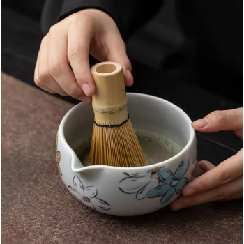 Gambar produk WONTIVE Matcha Set Chawan Chasen Stand Chashaku Ceramic 500ml 4 PCS - CZ6