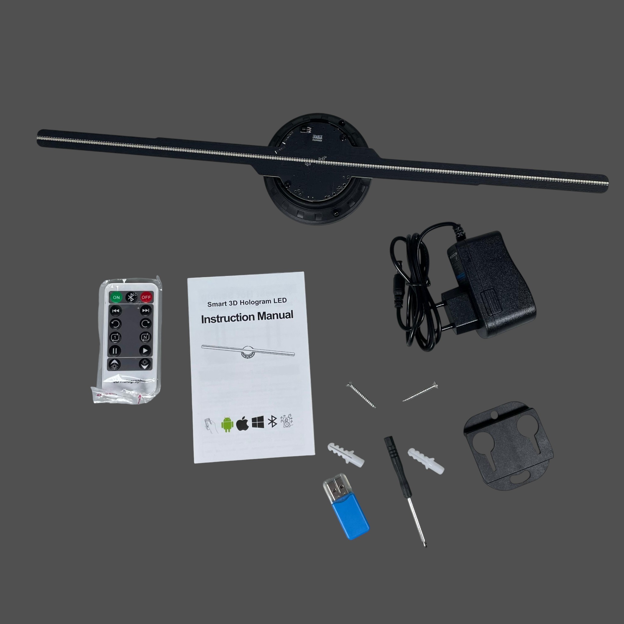 Gambar produk WHYYUE Proyektor Kipas 3D Hologram Display Fan Projector LED 41.5cm - WY415