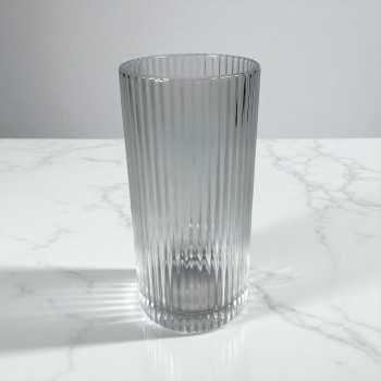 One Two Cups Gelas Kaca Aesthetic Kopi Teh Simple Stripe Glass - IN-34