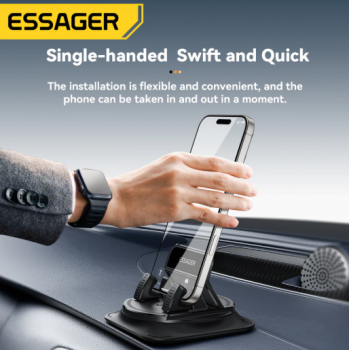 Gambar produk ESSAGER Dashboard Phone Holder For Car Anti Slip 360 Rotation - ES-ZJ39