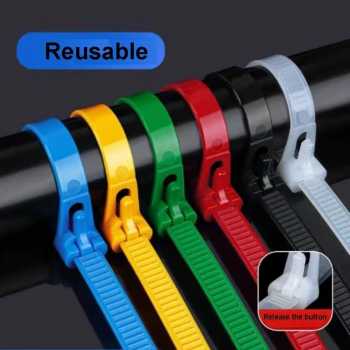 Gambar produk TaffGUARD Kabel Ties Zip Cable Organizer Reusable 8x400mm 100 PCS - NL816