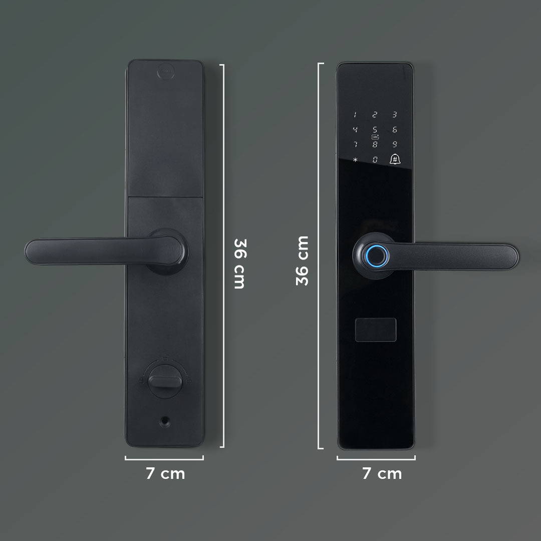 Tropernic Smart Door Lock Fingerprint Password Card RFID Alarm - A8F Gambar produk Tropernic Smart Door Lock Fingerprint Password Card RFID Alarm - A8F