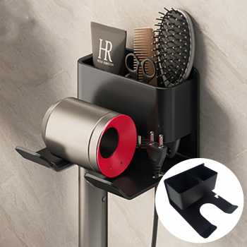 ChaoWal Rak Hair Dryer Holder Stand Wall Mounted with Storage Box - CH-14