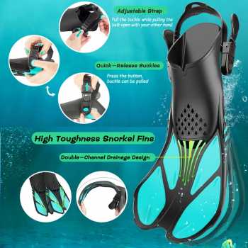 Gambar produk OSGOOD Snorkel Fins Adjustable Swimming Diving Flippers Open Heel L/XL - OS813