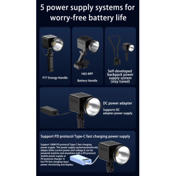 Gambar produk LIYADI Lampu Fotografi LED Portabel RGB COB Video Light 100W 6500K - G100 PRO (RGB)