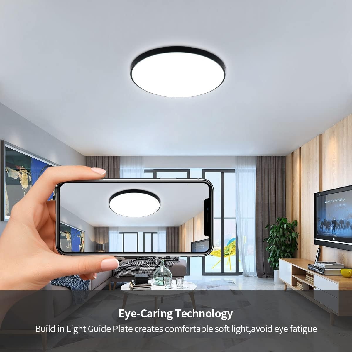Gambar produk SEMQIU Lampu Plafon LED Ceiling Light Dimmable 3in1 Color 28cm 24W - SQ-31
