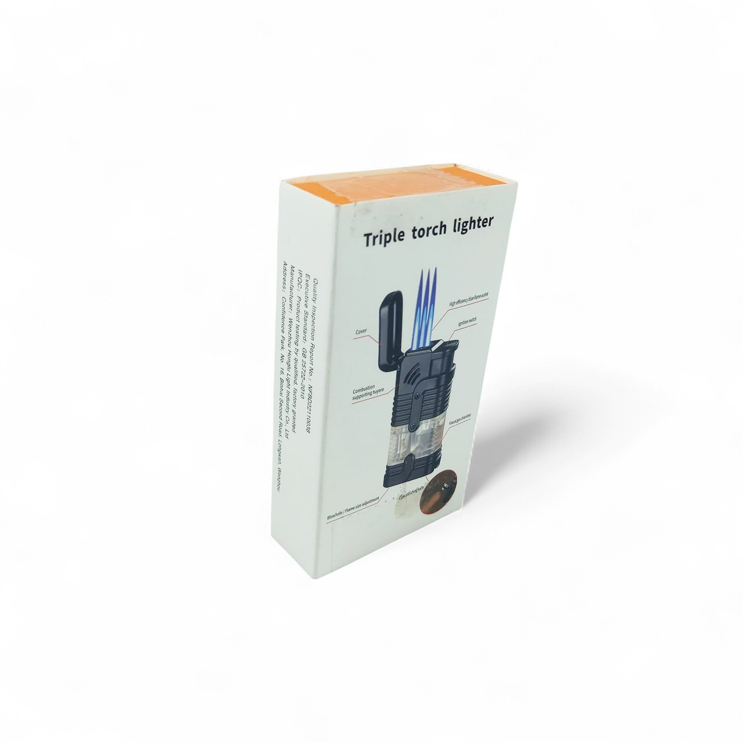 Gambar produk LAFAGIET Korek Api Gas 3 Head Flame Cigarette Lighter with Clipper - HL03