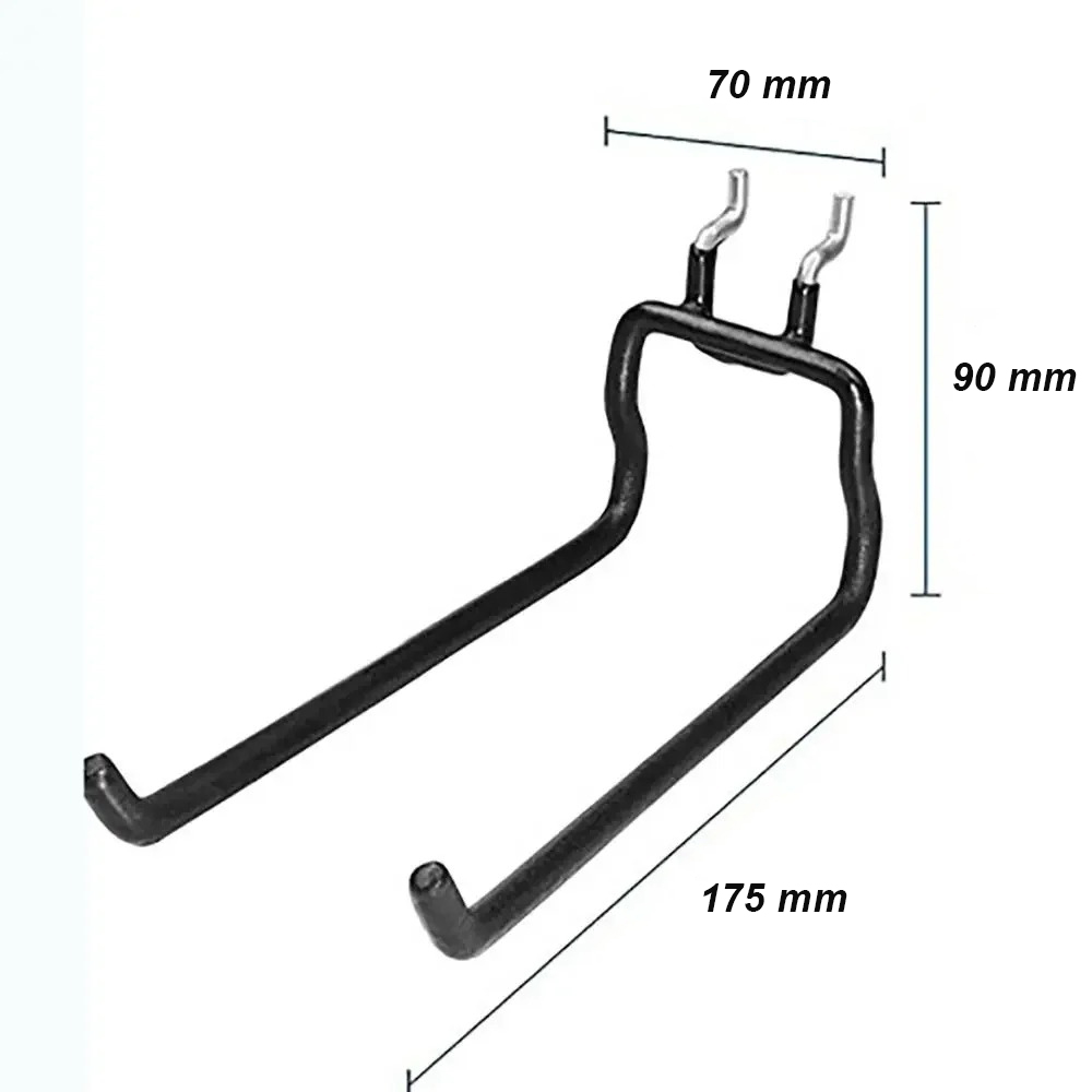 Gambar produk MCIRON Gantungan Dinding Double Hook Wall Mount Organizer Heavy Duty Straight - MC006