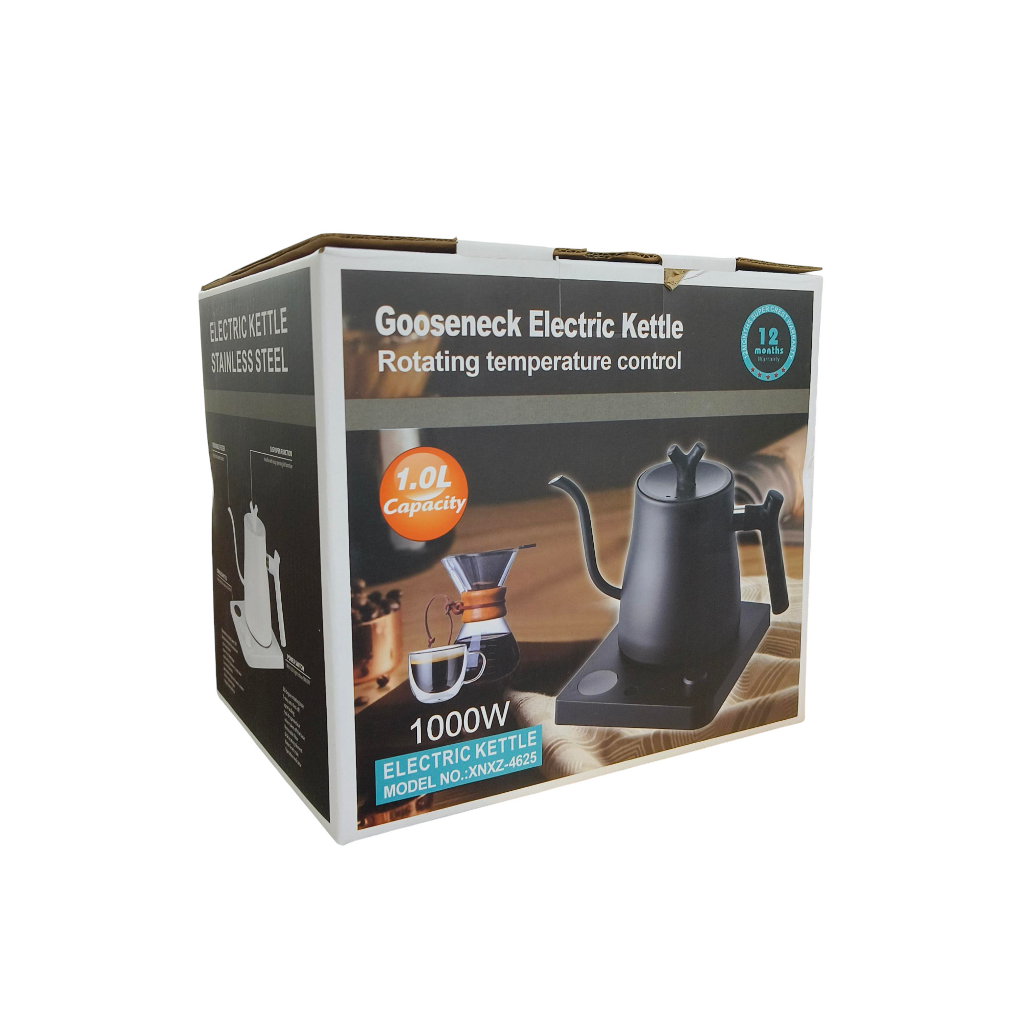 Gambar produk TERATERA Teko Listrik Kopi Pemanas Air Leher Angsa Pour Over 1000W 1L - HR-462