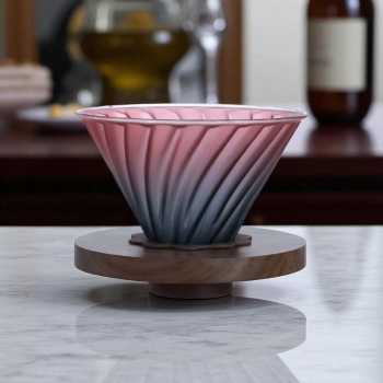 ANTM Filter Penyaring Kopi V60 Coffee Dripper with Walnut Tray - SD-8106