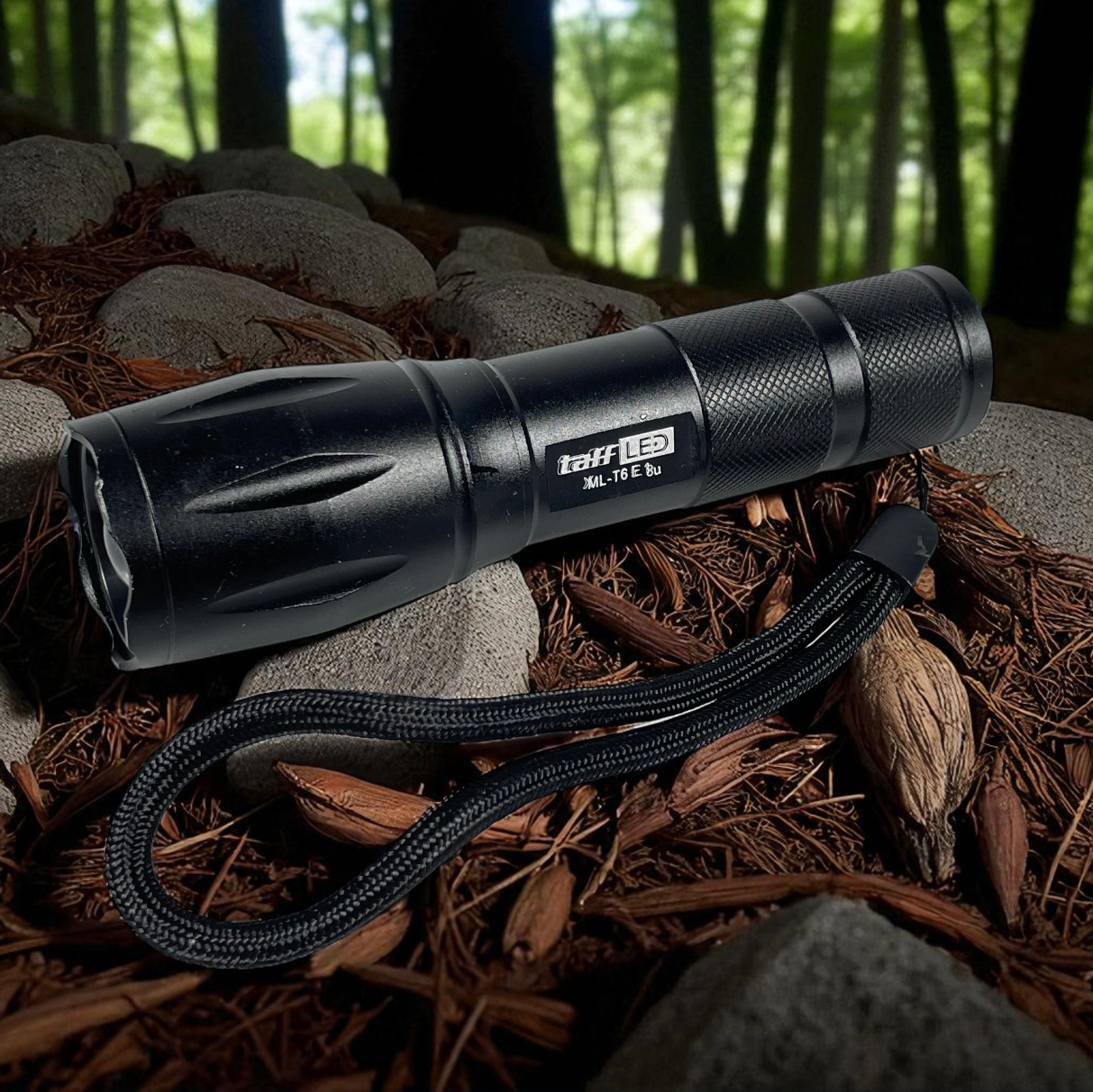 Gambar produk TaffLED Senter LED USB Rechargable Zoomable XML-T6 IPX4 10000 Lumens - E18u